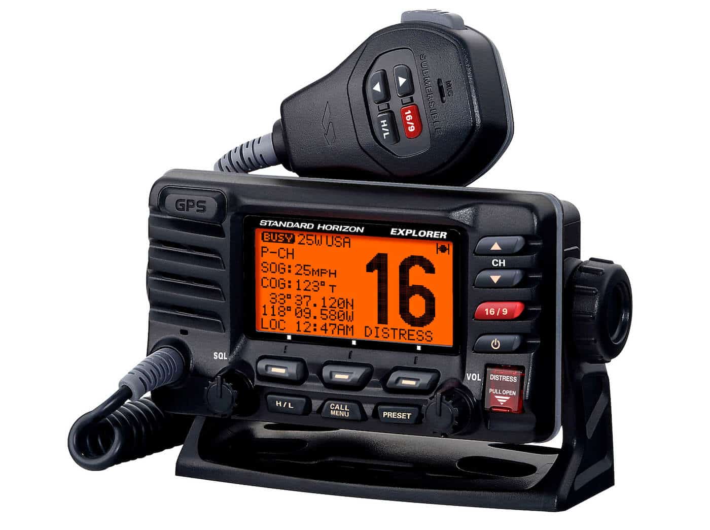 marine vhf mounted radio